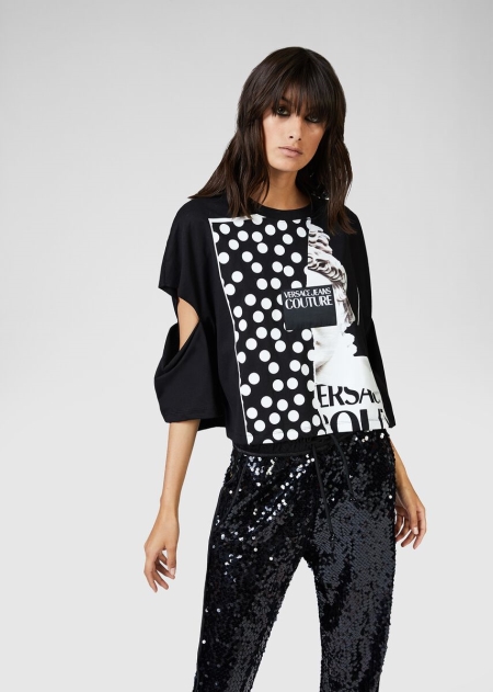 Versace Graphic Print T-shirt Dam - 168923PDE